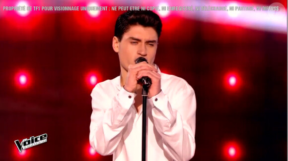 Battle entre Olympe, Ketlyn et David Thibault, le 7 mars 2015 dans The Voice 4 sur TF1.
