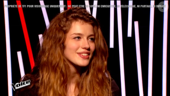 Manon Palmer dans The Voice 4, le 7 mars 2015 sur TF1.