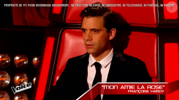 Hiba Tawaji face à Nög dans The Voice 4, le 7 mars 2015 sur TF1.