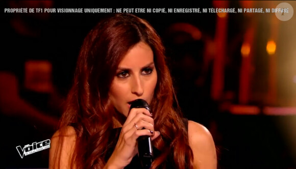 Hiba Tawaji face à Nög dans The Voice 4, le 7 mars 2015 sur TF1.