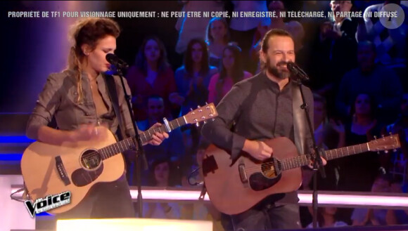 Les Fergessen contre Guilhem Valayé, le 7 mars 2015 dans The Voice 4 sur TF1.