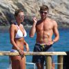 England national soccer team captain Steven Gerrard and his wife Alex Curran enjoy a summer vacation at the Blue Marlin Beach, in Ibiza, Balearic Islands, Spain on July 5, 2014. Photo by Look Press Agency/ABACAPRESS.COM06/07/2014 - Ibiza