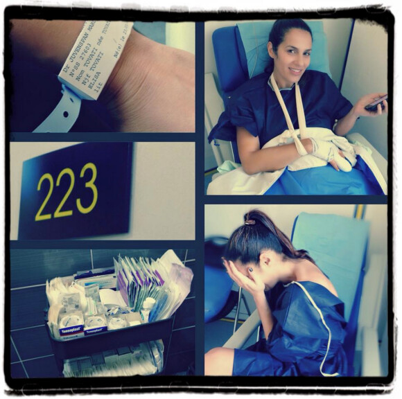 Elisa Tovati a l'hôpital, le 6 mars 2015.