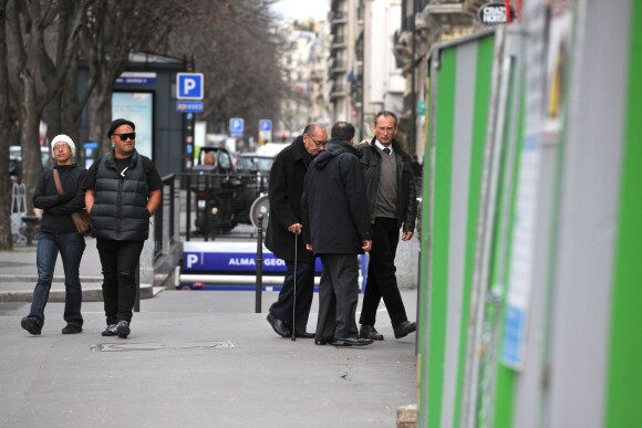 Exclusif - Jacques et Bernadette Chirac arrivent au restaurant Marius et Janette à Paris le 28 février 2015.