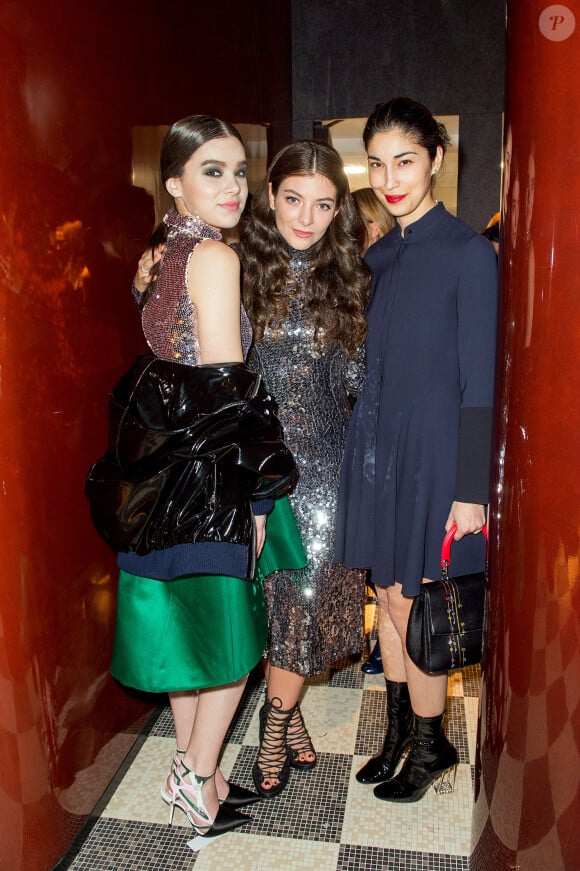 Hailee Steinfeld, Lorde et Caroline Issa - Aftershow Christian Dior lors de l'inauguration de la discothèque Les Bains Douches à Paris. Le 6 mars 2015. 