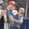Gwen Stefani emmène ses fils Kingston, Zuma et Apollo à un match de football à Studio City le 7 mars 2015.