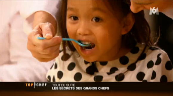 Quitterie, l'une des filles de Hélène Darroze, dans Top Chef 2015, le 9 mars 2015 sur M6.