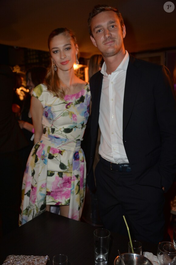 Exclusif - Pierre Casiraghi et Beatrice Borromeo lors d'une soirée au cours du 67e Film Festival de Cannes, le 22 mai 2014