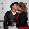 Bruno (Nouvelle Star) et Cindy Lopes, très proches, assistent à la cérémonie des GAFA de la Femme africaine de l'année, qui se tenait au Seven Spirit, à Paris, le samedi 7 mars 2015.