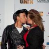 Bruno (Nouvelle Star) et Cindy Lopes, très proches, assistent à la cérémonie des GAFA de la Femme africaine de l'année, qui se tenait au Seven Spirit, à Paris, le samedi 7 mars 2015.