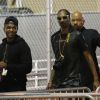Snoop Dogg dans les coulisses du Forum à Inglewood, lors du concert de la tournée "Between the Sheets" avec Tyga, Chris Brown et Trey Songz. Inglewood, Los Angeles, le 8 mars 2015.