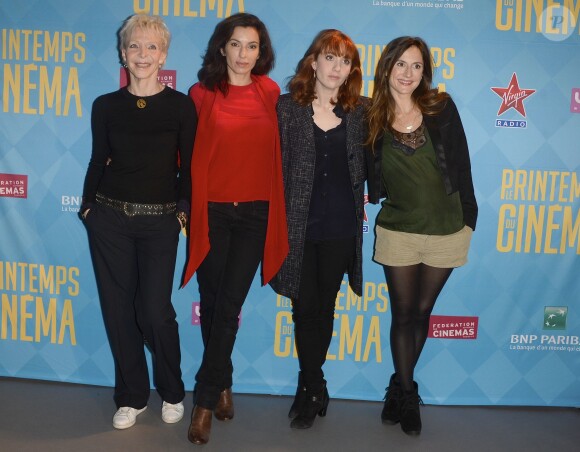 Tonie Marshall, Aure Atika, Lolita Chammah et Camille Chamoux lors du lancement du 16e Printemps du Cinéma au studio Harcourt à Paris, le 10 mars 2015.