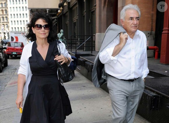 Dominique Strauss-Kahn et Anne Sinclair, à New York, le 12 juillet 2011.