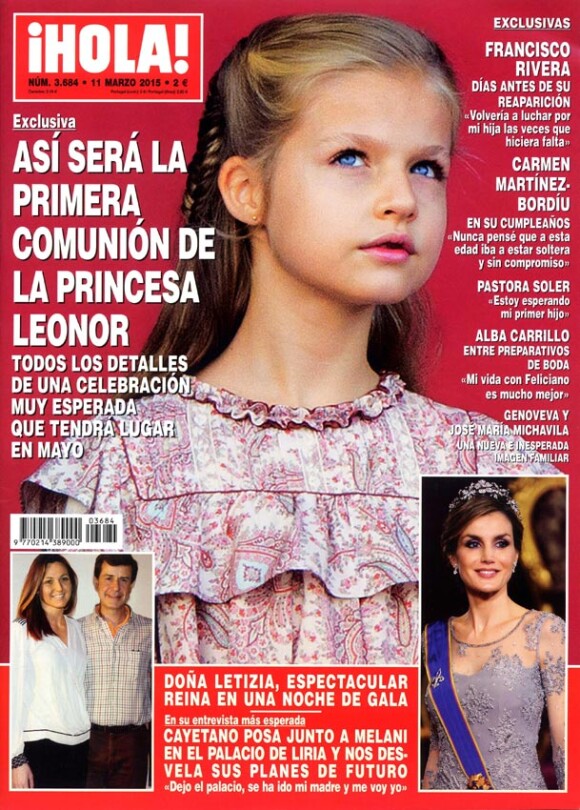 Leonor d'Espagne, 9 ans, va faire sa communion en mai 2015
