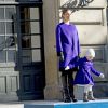 La princesse Estelle de Suède, 3 ans, a célébré avec sa maman la princesse héritière Victoria la fête du prénom Victoria, le 12 mars 2015, au palais royal à Stockholm.