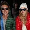 Pierre Casiraghi et Beatrice Borromeo ont assisté à la présentation Moncler Gamme Rouge automne-hiver 2015-2016 le 12 mars 2015 à Paris