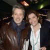 Antoine de Caunes et sa femme Daphné Roulier au Prix de la Closerie des Lilas 2014 à Paris, le 8 avril 2014.