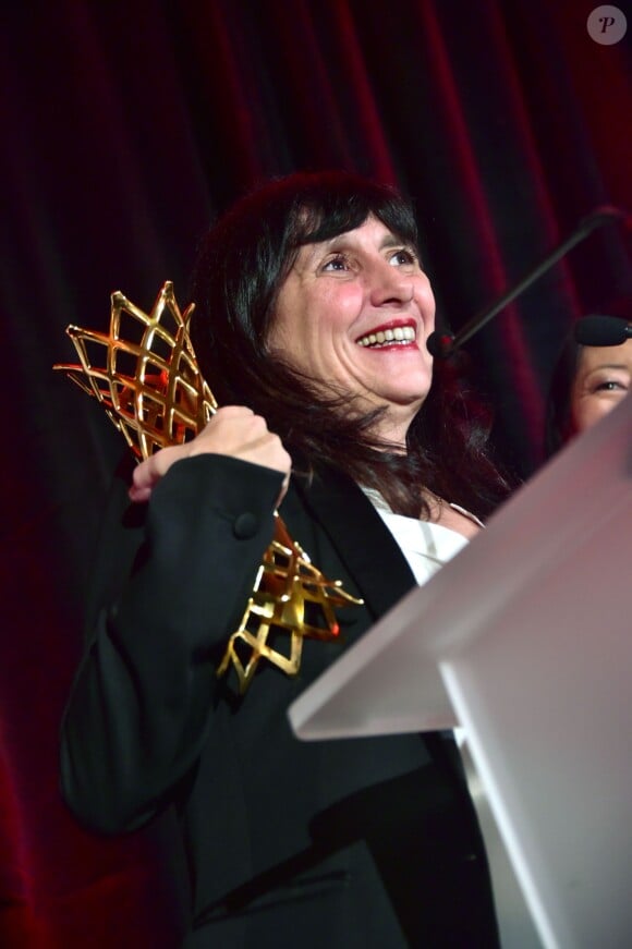 La gagnante, la productrice Sylvie Pialat pour le film 'Timbuktu' - Dîner des producteurs et remise du prix "Daniel Toscan du Plantier" à la productrice du film "Timbuktu" au Four Seasons Hotel George V à Paris le 16 février 2015
