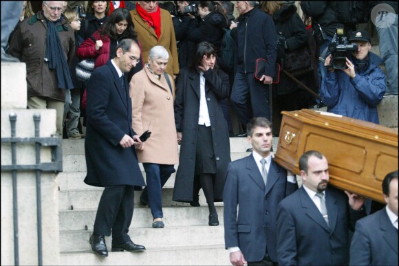 Sylvie Pialat lors des funérailles de Maurice Pialat à Paris le 16 janvier 2003