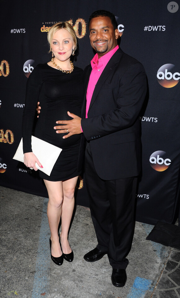 Alfonso Ribeiro, Angela Unkrich à la soirée Dancing with the Stars pour la première de la vingtième saison à Los Angeles, le 16 mars 2015.