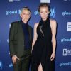 Portia de Rossi et Ellen DeGeneres lors des 26ème GLAAD Media Awards au Beverly Hilton Hotel à Beverly Hills, le 21 mars 2015
