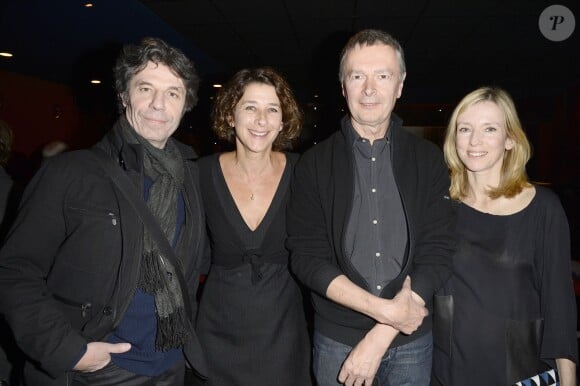 Exclusif - Isabelle Gelinas, Christian Faure (réalisateur) et Léa Drucker assistent à la projection privée du téléfilm Au nom des fils au cinéma Club de l'Etoile à Paris le 11 mars 2015.