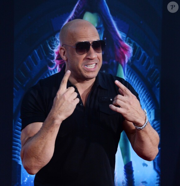 Vin Diesel lors de la première du film "Guardians of the Galaxy" à Hollywood, le 21 juillet 2014.