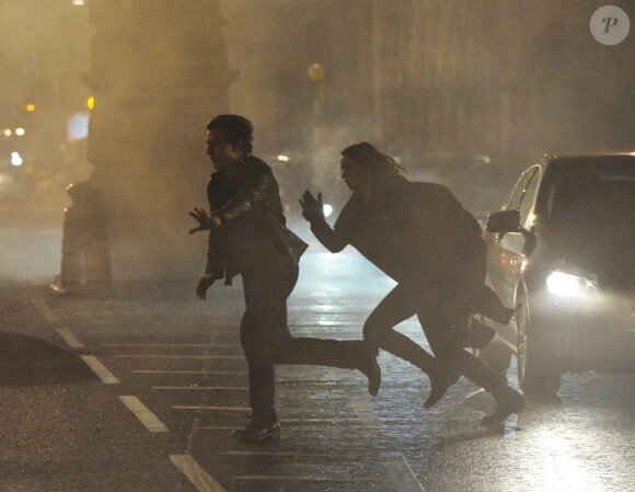 Tom Cruise est sur le tournage du film "Mission Impossible 5" à Londres, le 20 février 2015.