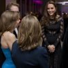 Kate Middleton lors d'un dîner de charité pour l'association Action on Addiction au L'Anima Restaurant à Londres, le 23 octobre 2014