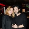 Exclusif - Prix Spécial - John Mamann et sa compagne Dorothée enceinte à l'anniversaire de Sébastien Jondeau au restaurant La Gioia à Paris, le 18 mars 2015.