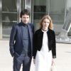 Antoine Arnault avec sa compagne Natalia Vodianova - Arrivées au défilé de mode "Louis Vuitton", collection prêt-à-porter automne-hiver 2015/2016 à la fondation Louis Vuitton à Paris. Le 11 mars 2015 