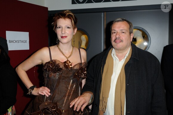 Périco Légasse et Natacha Polony lors du Salon du Chocolat à Paris, le 29 octobre 2013 à Paris