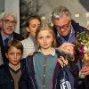 La princesse Louise et les princes jumeaux Nicolas et Aymeric accompagnaient leurs parents le prince Laurent et la princesse Claire de Belgique à la première de Song of the Sea, le 14 février 2015, à Anvers.