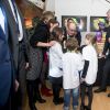 Le roi Philippe et la reine Mathilde de Belgique ont fêté le 15e anniversaire du JT des enfants, Les Niouzz, au siège de la RTBF à Bruxelles le 19 mars 2015