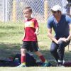 Patrick Dempsey est allé voir ses fils Darby et Sullivan jouer au football à Woodland Hills, le 29 mars 2015