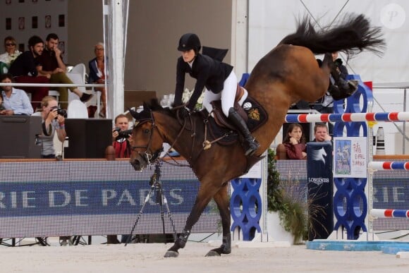 Jessica Springsteen - Paris Eiffel Jumping, présenté par Gucci, au Champ de Mars à Paris le 5 juillet 2014.