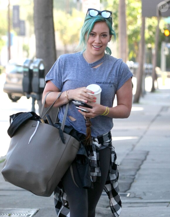 Hilary Duff va à sa séance de gym pour commencer la journée à West Hollywood, le 24 mars 2015.  lywood
