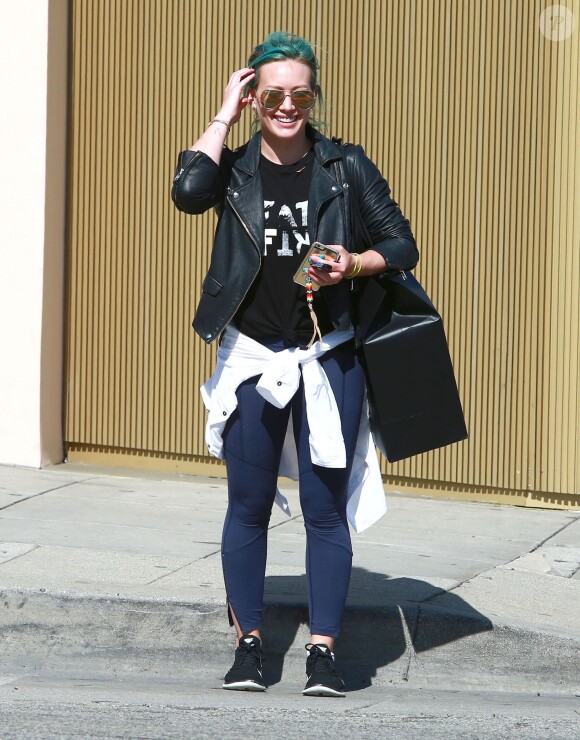 Hilary Duff est allée faire du shopping à Beverly Hills, le 23 mars 2015