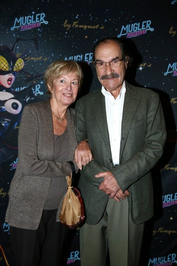 Gérard Hernandez et sa femme Micheline - Générale du spectacle de Thierry Mugler au théâtre Comedia, intitule "Mugler Follies". A Paris, le 18 décembre 2013.