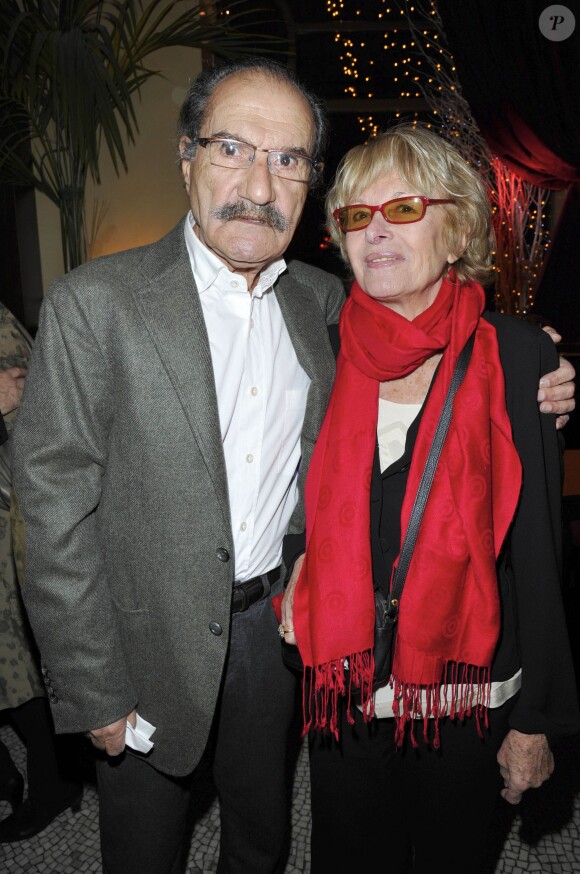 Gérard Hernandez et sa femme Micheline - Première édition du prix Grand Colbert au restaurant Le Grand Colbert à Paris. Le 17 décembre 2012.