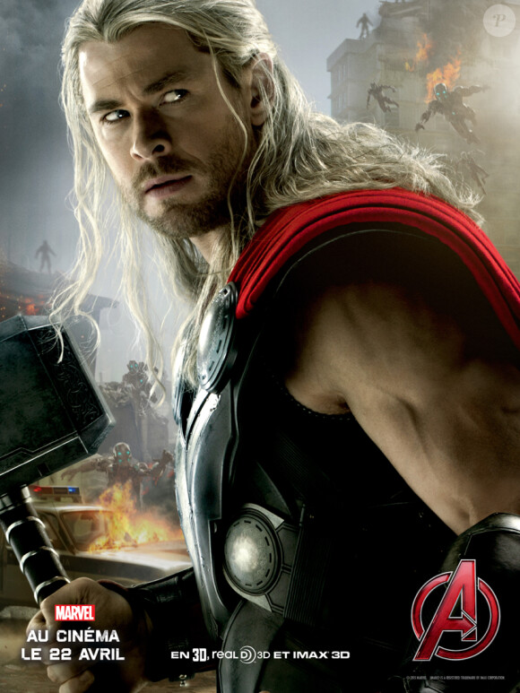 Affiche du film Avengers - L'ère d'Ultron avec Chris Hemsworth (Thor)