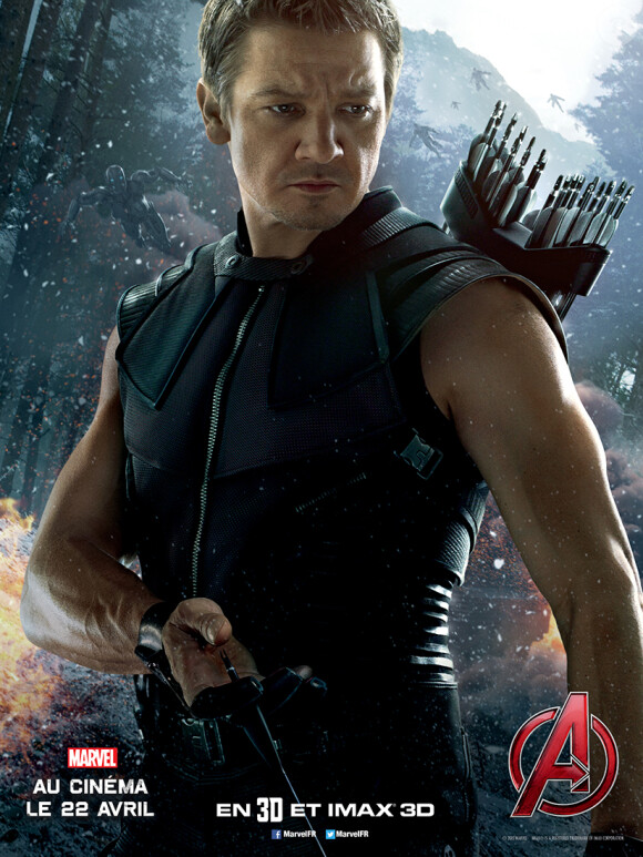 Affiche du film Avengers - L'ère d'Ultron avec Jeremy Renner (Oeil de faucon)