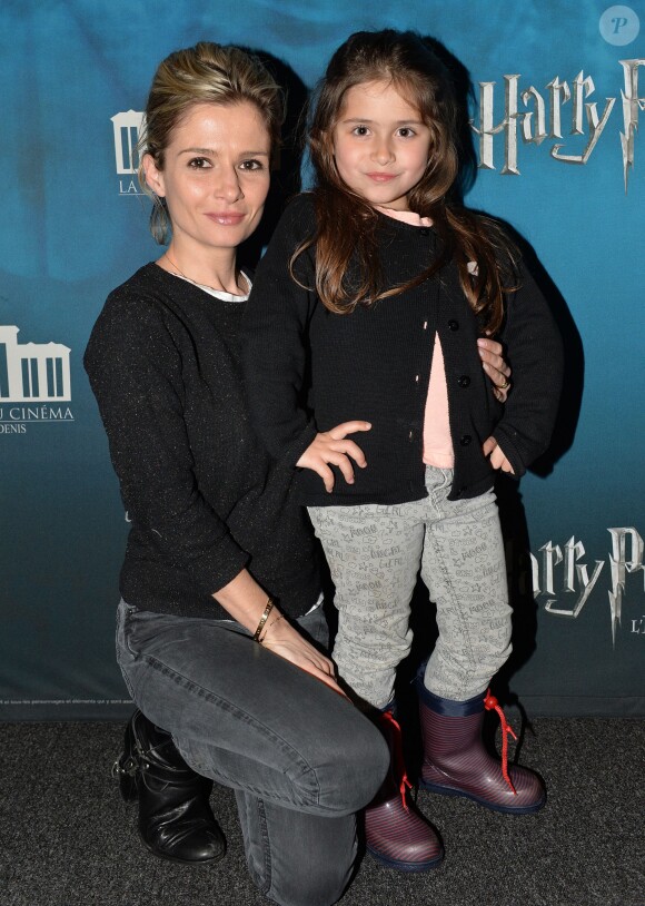 Marie Inbona et sa fille Roxane - Vernissage de l'exposition "Harry Potter" à la Cité du Cinéma à Saint-Denis, le 2 avril 2015.