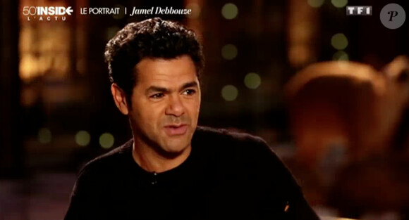 L'humoriste Jamel Debbouze évoque son coup de foudre pour sa femme Mélissa Theuriau - Emission 50 min Inside sur TF1. Le 4 avril 2014.