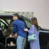 Jennifer Love Hewitt, accompagnée de son mari Brian Hallisay et de leur fille Autumn vont au restaurant pour Pâques, à Los Angeles, le 5 avril 2015