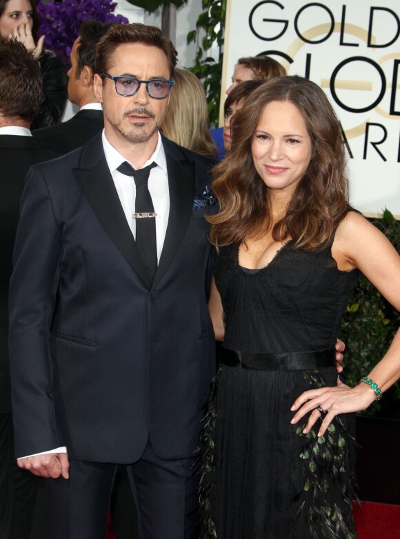 Robert Downey Jr. et sa femme Susan Levin - La 72ème cérémonie annuelle des Golden Globe Awards à Beverly Hills, le 11 janvier 2015. 