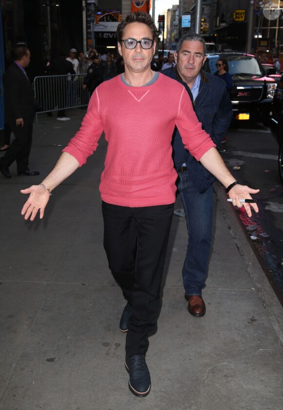 Robert Downey Jr. est allé sur les plateau de l'émission "Good Morning America" à New York. Le 8 octobre 2014