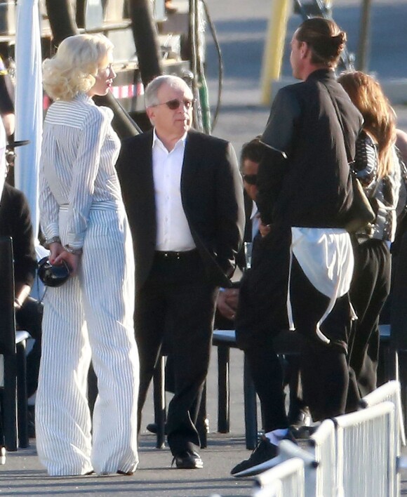 Exclusif - Gwen Stefani et son mari Gavin Rossdale - Anniversaire de Robert Downey Jr. qui fête ses 50 ans le 4 avril 2015 avec de nombreux invités au Barker Hangar à Santa Monica.