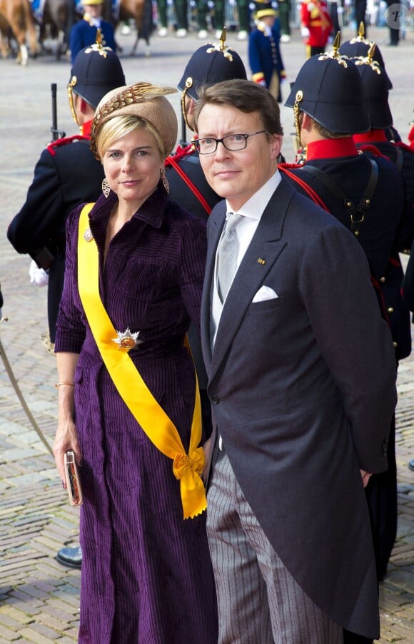 Le prince Constantijn et la princesse Laurentien des Pays-Bas à La Haye le 16 septembre 2014 lors du Prinsjedag.