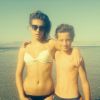 Adèle Exarchopoulos avec son frère pendant des vacances. Photo postée le 19 août 2014.